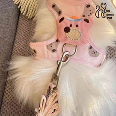 Yếm/ dây dắt gấu nâu cho thú cưng - Tiệm Mèo Moa