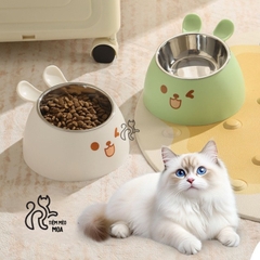 Chén ăn inox thỏ dễ thương cho thú cưng - Tiệm Mèo Moa