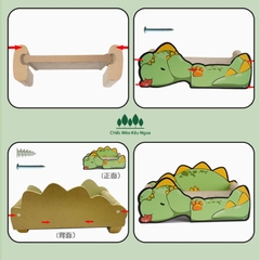 [TỰ LẮP] Cào móng giường nằm bé Khủng Long - Tiệm Mèo Moa