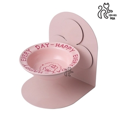 Chén bay - đế nam châm - Chén ăn bằng gốm sứ có thể điều chỉnh độ cao chống gù lưng cho mèo - Tiệm Mèo Moa