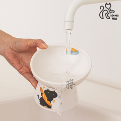 Chén sứ Mèo đen chống gù bảo vệ cột sống cho thú cưng - Tiệm Mèo Moa