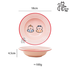 Dĩa sứ sâu lòng đựng thức ăn cho thú cưng - Dĩa ăn cho thú cưng - Tiệm Mèo Moa