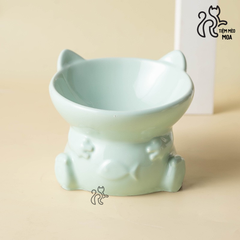 Chén sứ chống gù lưng có đế chống trượt cho thú cưng - Chén ăn cho thú cưng - Tiệm Mèo Moa