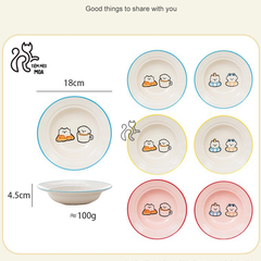 Dĩa sứ sâu lòng đựng thức ăn cho thú cưng - Dĩa ăn cho thú cưng - Tiệm Mèo Moa