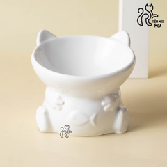 Chén sứ chống gù lưng có đế chống trượt cho thú cưng - Chén ăn cho thú cưng - Tiệm Mèo Moa