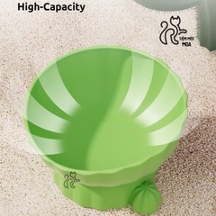 Chén nhựa cây xương rồng - Đế có thể tháo rời - Chén ăn chống gù lưng cho mèo - Tiệm Mèo Moa