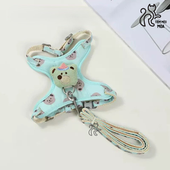 Yếm/ dây dắt gấu nâu cho thú cưng - Tiệm Mèo Moa