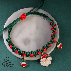 [NOEL] Vòng cổ phong cách GIÁNG SINH dây đan, điều chỉnh chiều dài dễ dàng cho thú cưng - Tiệm Mèo Moa