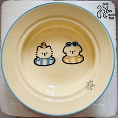 Dĩa sứ sâu lòng đựng thức ăn cho thú cưng - Dĩa ăn cho thú cưng - Tiệm Mèo Moa