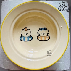 Dĩa sứ sâu lòng đựng thức ăn cho thú cưng - Dĩa ăn cho thú cưng - Tiệm Mèo Moa