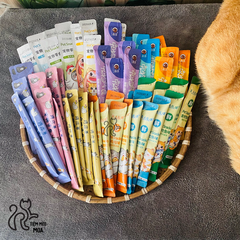 Set 100 cây súp thưởng nội địa 15gram nhiều loại - Snack cho mèo - Tiệm Mèo Moa