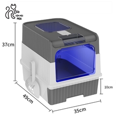 Nhà vệ sinh 2 cửa sử dụng được 2 kiểu có đèn UV diệt khuẩn - Nhà vệ sinh cho mèo - Tiệm Mèo Moa