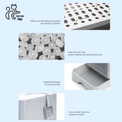 Nhà vệ sinh cao cấp 2 cửa chống văng cát, có ngăn kéo size lớn cho mèo - Tiệm Mèo Moa