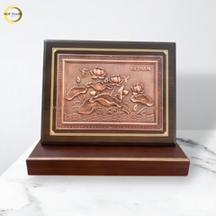 TRANH HOA SEN BẰNG ĐỒNG - KÍCH THƯỚC 26X34CM