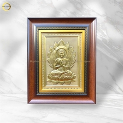 TRANH PHẬT THÍCH CA BẰNG ĐỒNG (KÍCH THƯỚC 28X35CM)
