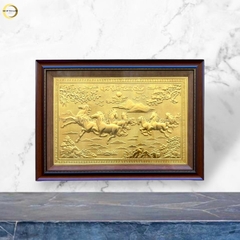 TRANH MÃ ĐÁO THÀNH CÔNG BẰNG ĐỒNG DÁT VÀNG - KÍCH THƯỚC 50X70CM