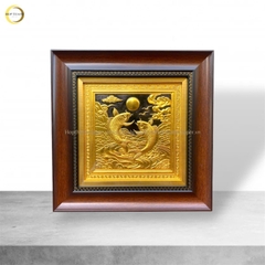 TRANH ĐỒNG CÁ CHÉP DÁT VÀNG (KÍCH THƯỚC 28X28CM