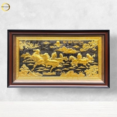 TRANH MÃ ĐÁO THÀNH CÔNG BẰNG ĐỒNG DÁT VÀNG - KÍCH THƯỚC 62X108CM