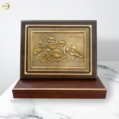 TRANH HOA SEN BẰNG ĐỒNG - KÍCH THƯỚC 26X34CM
