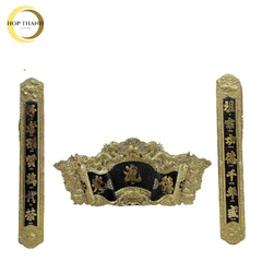 BỘ CUỐN THƯ CÂU ĐỐI ĐỨC LƯU QUANG BẰNG ĐỒNG ( KÍCH THƯỚC 1M55)