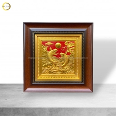 TRANH ĐỒNG CÁ CHÉP DÁT VÀNG (KÍCH THƯỚC 28X28CM