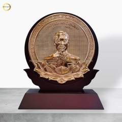 TRANH ĐỒNG CHÂN DUNG CHỦ TỊCH HỒ CHÍ MINH  - KÍCH THƯỚC 14X19CM