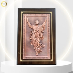TRANH QUÀ TẶNG CÔNG GIÁO "CHÚA GIÊSU " BẰNG ĐỒNG VÀNG - TRANH ĐỂ BÀN (KÍCH THƯỚC 22X32CM)