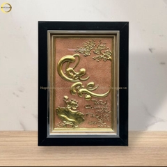TRANH CHỮ CHA MẸ BẰNG ĐỒNG VÀNG  -  KÍCH THƯỚC 26x36CM