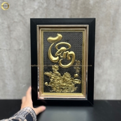 TRANH CHỮ TÂM BẰNG ĐỒNG - KÍCH THƯỚC 26X36CM