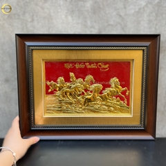 TRANH MÃ ĐÁO THÀNH CÔNG BẰNG ĐỒNG DÁT VÀNG - KÍCH THƯỚC 32X42CM