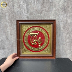 TRANH CHỮ THỌ BẰNG ĐỒNG VÀNG - KÍCH THƯỚC 40X40CM