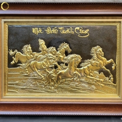 TRANH MÃ ĐÁO THÀNH CÔNG BẰNG ĐỒNG MẠ VÀNG 24K - KÍCH THƯỚC 38X28CM