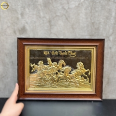 TRANH MÃ ĐÁO THÀNH CÔNG BẰNG ĐỒNG MẠ VÀNG 24K - KÍCH THƯỚC 38X28CM