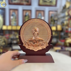 TRANH ĐỒNG CHÂN DUNG CHỦ TỊCH HỒ CHÍ MINH  - KÍCH THƯỚC 14X19CM