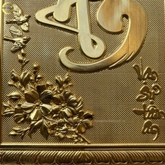 TRANH CHỮ AN THƯ PHÁP BẰNG ĐỒNG MẠ VÀNG 24K QUÀ TẶNG ĐỂ BÀN (KÍCH THƯỚC 20X25CM)