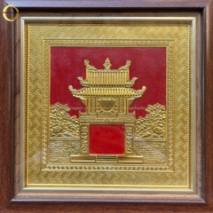TRANH KHUÊ VĂN CÁC BẰNG ĐỒNG MẠ VÀNG 24K - KÍCH THƯỚC 30X30CM