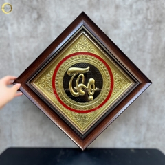 TRANH CHỮ THỌ BẰNG ĐỒNG - KÍCH THƯỚC 40X40CM