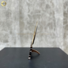 TRANH ĐĨA HOA SEN BẰNG ĐỒNG VÀNG GIẢ CỔ  - TRANH QUÀ TẶNG ĐỂ BÀN (KÍCH THƯỚC 25CM)
