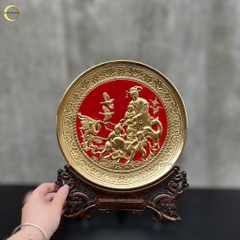 TRANH ĐĨA MỪNG THỌ CỤ BÀ BẰNG ĐỒNG MẠ VÀNG 24K- TRANH QUÀ TẶNG ĐỂ BÀN (KÍCH THƯỚC 25CM)