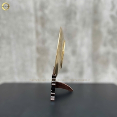 TRANH MẶT TRỐNG ĐỒNG BẰNG ĐỒNG VÀNG - QUÀ TẶNG ĐỂ BÀN (KÍCH THƯỚC 30CM)