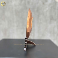 TRANH MẶT TRỐNG ĐỒNG BẰNG ĐỒNG ĐỎ - QUÀ TẶNG ĐỂ BÀN (KÍCH THƯỚC 30CM)