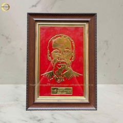 TRANH ĐỒNG CHÂN DUNG CHỦ TỊCH HỒ CHÍ MINH BẰNG ĐỒNG- KÍCH THƯỚC 28X38CM