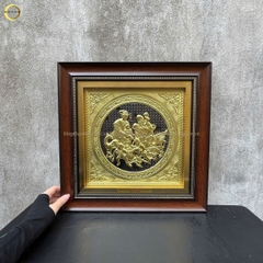 TRANH MỪNG THỌ CỤ BÀ BẰNG ĐỒNG VÀNG - KÍCH THƯỚC 36X36CM
