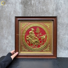 TRANH MỪNG THỌ CỤ BÀ BẰNG ĐỒNG DÁT VÀNG - KÍCH THƯỚC 40X40CM