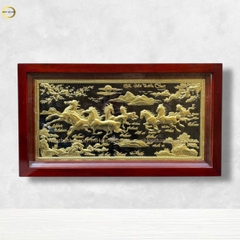 TRANH MÃ ĐÁO THÀNH CÔNG BẰNG ĐỒNG VÀNG - KÍCH THƯỚC 68X38CM