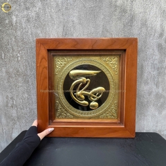TRANH CHỮ THỌ BẰNG ĐỒNG VÀNG - KÍCH THƯỚC 42X42CM