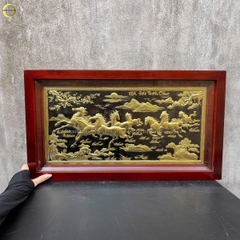 TRANH MÃ ĐÁO THÀNH CÔNG BẰNG ĐỒNG VÀNG - KÍCH THƯỚC 68X38CM