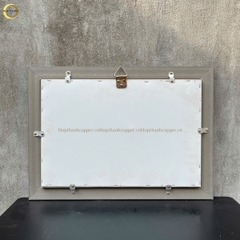 TRANH THUẬN BUỒM XUÔI GIÓ BẰNG ĐỒNG DÁT ĐIỂM VÀNG BẠC  - KÍCH THƯỚC 38X54CM