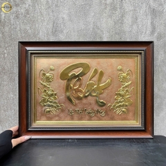 TRANH CHỮ PHÁT BẰNG ĐỒNG VÀNG - KÍCH THƯỚC 54X38CM