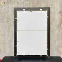 TRANH LÁ BỒ ĐỀ CHỮ BÌNH AN BẰNG ĐỒNG DÁT VÀNG - KÍCH THƯỚC 38X54CM